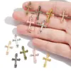 Venda Quente Transfronteiriça Liga de Metal Multicor Pingente de Cruz Acessórios para Joias DIY Pulseira Chaveiro Pingente de Brinco T112