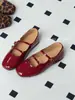 Mollykiki Retro Francés Versátil Mary Jane para Mujer Verano Nuevo Estilo Correa Única Boca Baja Nicho Bailarinas