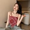 Estilo Garota Popular Camisola com Estampa Paisley para Mulheres 2026 Novo Estilo Verão Chique Roupa Íntima Sexy Peça Externa Top