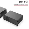 Chasis de control industrial Spot 4U 300 mm placa base de servidor fuente de alimentación ATX empresarial doble bahía para disco duro acero grueso negro mate