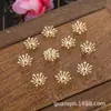 Aleación con Cuentas Material Metal Pistilo Flor Núcleo Flor Base Pétalo Accesorio Base de Cuentas Espaciadoras Hecho a Mano DIY Geométrico