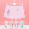 Ropa Interior de Algodón Puro para Niñas, Boxer de Dibujos Animados de Moda para el Período de Desarrollo Temprano, Adecuado para Niñas de Secundaria y Preparatoria, Calzones de Cuatro Esquinas para Estudiantes