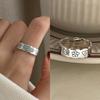Versión coreana del anillo de plata de ley 925 con sentido de diseño nicho, anillo de viento frío para mujer que no se desvanece, anillo pesado retro, joyería al por mayor