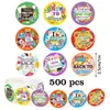 Pegatinas de Graffiti de Venta Caliente Transfronterizas para Regreso a Clases Pegatinas Adhesivas de PVC para Animar al Maestro en el Aula 1 Pulgada 500 Pegatinas