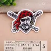 Patches de Tecido Bordados para Atacado, Patches Bordados por Computador, Patches de Acessórios de Roupa Punk Pirata Vampiro Caveira Bordados em Preto da Moda