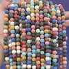 Jingde Jewelry Pedra Vulcânica Preta Natural Contas Redondas de 8mm Pedra de Lava Contas Soltas Acessórios para Joias DIY Contas para Fio Atacado