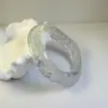 Acessórios Yongge Transfronteiriço Irregular Curvo Glitter Resina Pulseira Toque de Luxo Quadrado Laser Exagerado Joia de Mão
