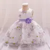 Vestido para niños Amazon nuevo vestido de gasa para niños 100 días vestido lavable dama de honor boda vestido de princesa venta al por mayor