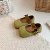 Zapatos Mary Jane Retro de Corte Bajo Birkenstock con una Sola Tira para Niñas 2026 Otoño Nuevos Zapatos Franceses para Conducir Zapatos Planos de una Sola Tira