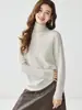 Elegante e bonito! Suéter de cashmere com tricô grosso e lantejoulas, solto e estiloso, suéter de malha base para mulheres