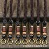 Cordón Plano Trenzado Nudo Plano Llavero Hecho a Mano Lanyard Semi-Terminado para DIY Colgante de Nudo de Diamante para Coche