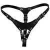 Pantalones Auxiliares para Usar Candado de Castidad Orissi Candado de Castidad Cb Lock Anillo Elástico Fijo Anticaída Cinturón de Cuero