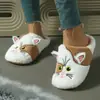 Chinelos Casuais de Gato de Desenho Animado Outono/Inverno Transfronteiriços, Quentes e Leves, Fechados na Ponta, para Casa, Maternidade, Algodão, Atacado