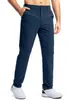 Nuevos Pantalones de Golf Elásticos de Cintura Media para Hombre de Exportación Amazon Talla Grande Rectos Color Sólido Secado Rápido Ligeros Pantalones de Traje