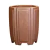 Vaso de flor de orquídea de areia roxa Yixing queima em alta temperatura queima de madeira quadrado retrô tubo de sinalização alto vaso para bonsai de mesa monte antigo atacado