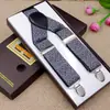 Fornecimento Direto da Fábrica suspensório masculino de três clipes 3,5 alça jacquard 3,5 * 100cm fita masculina alongada flor de caju