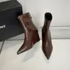 Botines de Plataforma 2026 Otoño/Invierno Nuevos Piel Suave Punta Fina Estilo Coreano Tacón Grueso Adelgazantes Botas Negras Tacón Alto Adelgazante Botines Mujer