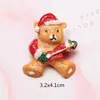 Accesorios de resina navideños de gran tamaño, Papá Noel, muñeco de nieve, bricolaje, imán para refrigerador navideño, regalo, funda para teléfono, material