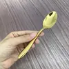 Cuchara Pequeña de Acero Inoxidable para Niños, Cuchara para Café de Restaurante Doméstico, Cuchara para Remover, Cuchara para Té de Leche, Cuchara para Postre, Cuchara para Comida de Estudiantes