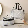 Nova Bolsa de Maquiagem de Rede Margarida Bolsa de Higiene Pessoal de Praia Viagem Feminina Bolsa Simples de Armazenamento Bolsa de Mão Portátil para Sair