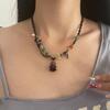 Collar de grava con costuras fantasma en blanco y negro para mujer, dulce, cool, lujo ligero, ins, Hip Hop, accesorios para pareja, nicho, cadena para clavícula
