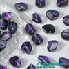 Atacado 12x16mm ametista em pó sintético vidro irregular contas soltas material para colar de contas artesanal diy