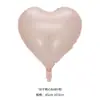 Globos de Aluminio en Forma de Corazón de Color Claro de un Solo Color para Bodas y Fiestas, Globos de Aluminio en Forma de Corazón al por Mayor
