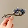 Elegante Pinza para el Cabello para Mujer, Pinza Retorcida de Alta Gama para la Parte Posterior de la Cabeza, Pasador Floral, Accesorio para el Cabello, Pinza de Pato, Pasador