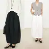 Recomendación PrincipalFalda de Algodón Pima Lavada al Aire con Pliegues y Corte Diagonal Estilo Nuevo Primavera Temprana Yuran 26