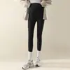 Pantalones de maternidad, leggings para otoño e invierno, forrados de felpa y engrosados, talla grande nueva, no restrictivos, pantalones de algodón cálidos para mujeres petite