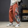 Otoño 2022 Nuevo Estilo Chino Pantalones Casuales de Moda para Hombre Estilo Japonés Retro con Estampado Lateral