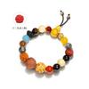 Pulsera de 18 semillas Dieciocho semillas Dieciocho hijos Pulsera de los doce signos del zodiaco Cuentas de bodhi Duobao Regalo de Tanabata para pareja para mujer