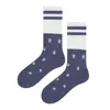Meias Esportivas Masculinas de Cano Médio para Primavera e Outono | Design Moderno Sem Costura | Atacado Meias Cano Médio que Absorvem o Suor, Antiodor e Antibacterianas
