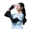 Mangas de Verano de Seda de Hielo con Protección Solar para Mujer, Mangas de Hielo Transpirables de Nailon Anti-UV para Ciclismo y Conducción al Aire Libre, Protección para Brazos al por Mayor