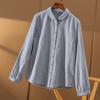 Artículos baratos y buenos en collar de lingote de plata camisa de manga larga de doble algodón para mujer