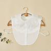 Conjunto Ambiente Invernal Navideño Onda Exagerada Calado Estilo Preppy Camisa con Cuello de Muñeca Cuello Falso para Mujer