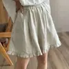 Shorts de Primavera y Verano con un Estilo Artístico Retro, Diseño Casual de Alta Resistencia, Cintura Elástica con Cordón, Pantalones Anchos de Algodón y Lino, Exportación Dropshipping