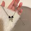 Collar con colgante de cuentas de amor, estilo dulce y fresco, para mujer, diseño de nicho de lujo ligero, accesorios de cadena de clavícula de alta calidad para chicas atractivas.
