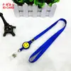 Mayoreo 1cm Cuerda Retráctil Cara Sonriente Hebilla Fácil de Jalar Cordón para Identificación Insignia de Trabajo Tarjeta de Empresa Cordón para Insignia Retráctil con Logo