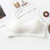Ropa interior de una pieza con copa fija, tirantes finos para los hombros, hermosa espalda envuelta, copa de látex, verano, transpirable, con rosca, para niña, espalda cruzada