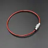 1.5x 150mm cor revestida de aço inoxidável corda de fio chaveiro fio de metal anel tag pendurado fivela Bloqueio de fio
