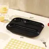 Plato de cena de plástico PP de grado alimenticio, charola de cantina engrosada, plato de almuerzo, plato para el hogar, plato dividido para comida rápida para niños