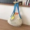 Bolsa de Malla de Verano Transfronteriza de Moda para Mujer, Nuevo Estilo 2026, Bolso de Hombro Estilo Relajado, Bolsa de Compras Grande con Capacidad para Viajes