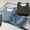 Novedad Otoño e Invierno 2024 Traje de Ropa Interior Térmica de Cachemira y Seda para Hombre Traje de Ropa y Pantalones de Otoño para Hombre