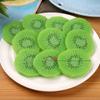 Pedaços de frutas cortadas em cubos modelo morango banana maçã fruta do dragão do homem kiwi amarelo enfeites comida e acessórios de jogo