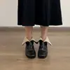 Botines Planos de Terciopelo Forrados Retro, Uso de Dos Maneras, Cremallera Frontal, Botines Ajustados, Botas Martinas para Mujer, Botas Cálidas de Algodón con Punta Redonda