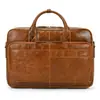 Maletín de Cuero Genuino para Hombre Bolso de Mano Vintage de Negocios Bolsa para Computadora de Viaje Bolso Multifuncional de Hombro Cruzado