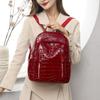 Mochila de cuero suave de gran capacidad para mujer, nueva mochila escolar sencilla de moda coreana de 2021, popular para otoño e invierno.