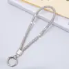 Lanyard de Lujo para Teléfono Llavero de Diamantes Completos Colgante Cadena para Bolso Accesorio DIY Correa de Muñeca Corta Anti-Pérdida