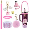Conjunto Exclusivo Transfronteiriço de Manga de Silicone para Copo Stanley Evento de Halloween Corda Portátil para Copo Pingente de Fantasma